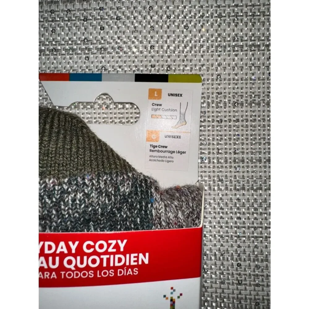 SmartWool L Unisex Everyday Cozy Larimer Crew Light Cushion Merino Blend Socks
